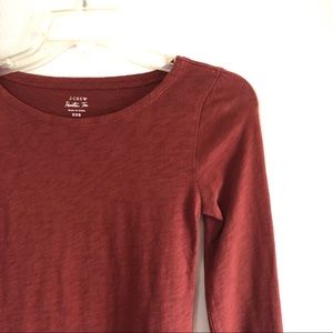 J. Crew Tops - J Crew Rust painter tee boat neck long sleeve tee J. Crew Tops - J Crew Rust painter tee boat neck long sleeve tee